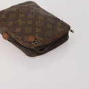 LOUIS VUITTON Monogram Clutch Bag Nylon Leather 5 Set Green Beige LV Auth 191149-14