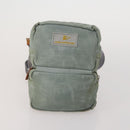 LOUIS VUITTON Monogram Clutch Bag Nylon Leather 5 Set Green Beige LV Auth 191149-18