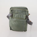 LOUIS VUITTON Monogram Clutch Bag Nylon Leather 5 Set Green Beige LV Auth 191149-19