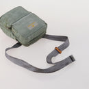 LOUIS VUITTON Monogram Clutch Bag Nylon Leather 5 Set Green Beige LV Auth 191149-20