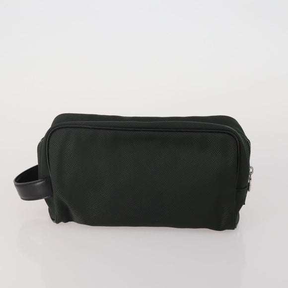 LOUIS VUITTON Monogram Clutch Bag Nylon Leather 5 Set Green Beige LV Auth 191149