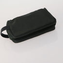 LOUIS VUITTON Monogram Clutch Bag Nylon Leather 5 Set Green Beige LV Auth 191149-9