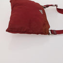 PRADA Shoulder Bag Nylon 4 Set Red Black Auth 191150-10