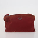 PRADA Shoulder Bag Nylon 4 Set Red Black Auth 191150-8