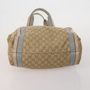 GUCCI GG Canvas Shoulder Bag Suede 5 Set Beige Black Auth 191151-12