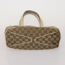 GUCCI GG Canvas Shoulder Bag Suede 5 Set Beige Black Auth 191151-17