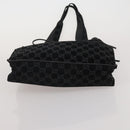 GUCCI GG Canvas Shoulder Bag Suede 5 Set Beige Black Auth 191151-27