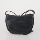 LOEWE Shoulder Bag Leather Canvas 3 Set Black Orange Auth 191153-18