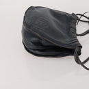 LOEWE Shoulder Bag Leather Canvas 3 Set Black Orange Auth 191153-19