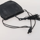 LOEWE Shoulder Bag Leather Canvas 3 Set Black Orange Auth 191153-20