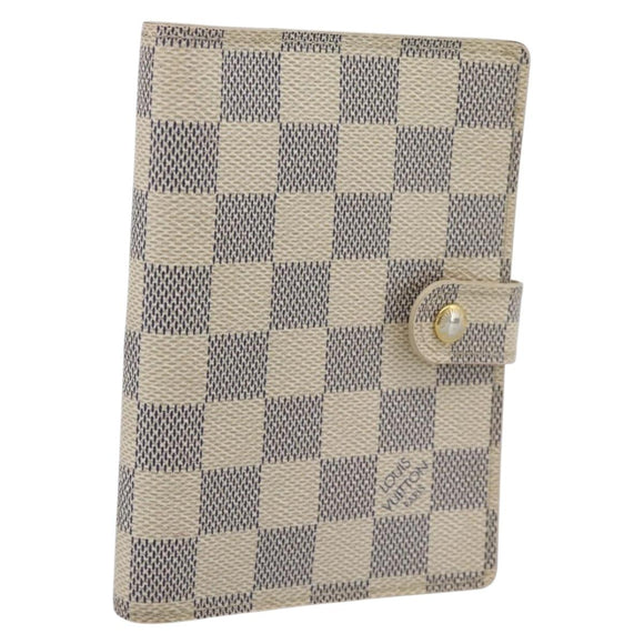 LOUIS VUITTON Damier Azur Agenda PM Day Planner Cover R20706 LV Auth 191157A