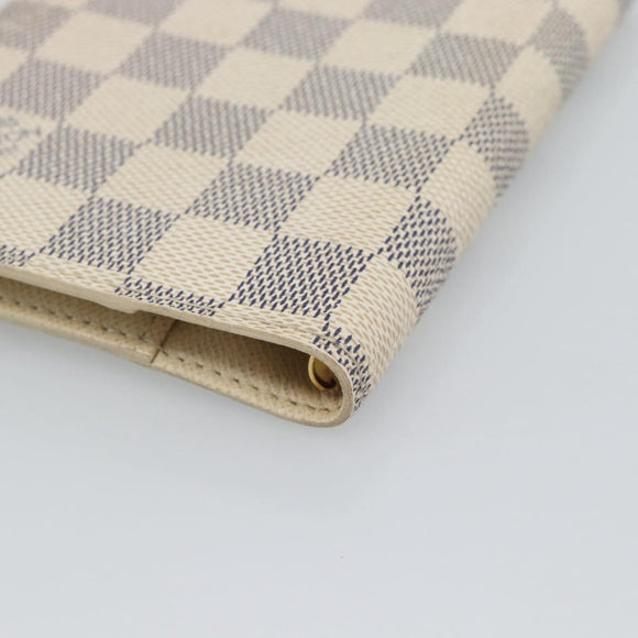 LOUIS VUITTON Damier Azur Agenda PM Day Planner Cover R20706 LV Auth 191157A