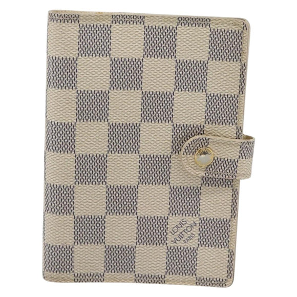 LOUIS VUITTON Damier Azur Agenda PM Day Planner Cover R20706 LV Auth 191157A