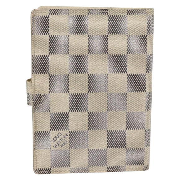 LOUIS VUITTON Damier Azur Agenda PM Day Planner Cover R20706 LV Auth 191157A