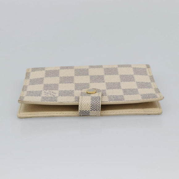 LOUIS VUITTON Damier Azur Agenda PM Day Planner Cover R20706 LV Auth 191157A