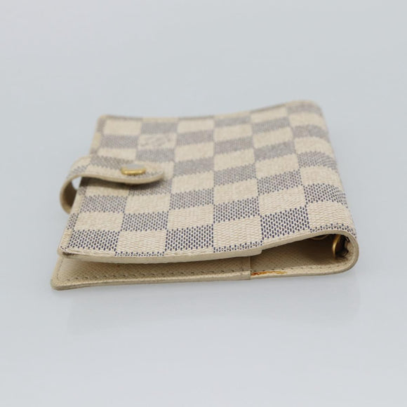LOUIS VUITTON Damier Azur Agenda PM Day Planner Cover R20706 LV Auth 191157A
