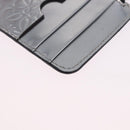 LOEWE Anagram Card Case Leather Silver Auth 191158A-16