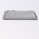 LOEWE Anagram Card Case Leather Silver Auth 191158A-6