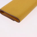 HERMES Serie Key Case Leather Courchevel Yellow Auth 191163M-15