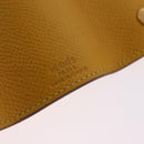 HERMES Serie Key Case Leather Courchevel Yellow Auth 191163M-18