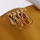 HERMES Serie Key Case Leather Courchevel Yellow Auth 191163M-9