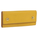 HERMES Serie Key Case Leather Courchevel Yellow Auth 191163M-1