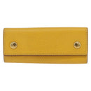HERMES Serie Key Case Leather Courchevel Yellow Auth 191163M-13