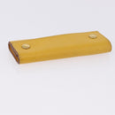 HERMES Serie Key Case Leather Courchevel Yellow Auth 191163M-5