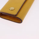 HERMES Serie Key Case Leather Courchevel Yellow Auth 191163M-7
