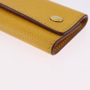 HERMES Serie Key Case Leather Courchevel Yellow Auth 191163M-14