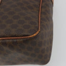 CELINE Macadam Tote Bag PVC Leather Brown Gold Tone Auth 191179-16