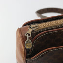 CELINE Macadam Tote Bag PVC Leather Brown Gold Tone Auth 191179-20