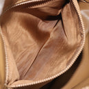 CELINE Macadam Tote Bag PVC Leather Brown Gold Tone Auth 191179-25