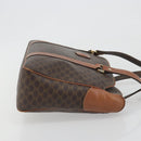 CELINE Macadam Tote Bag PVC Leather Brown Gold Tone Auth 191179-3
