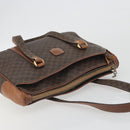 CELINE Macadam Tote Bag PVC Leather Brown Gold Tone Auth 191179-6