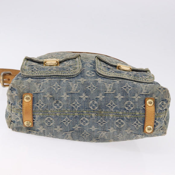 LOUIS VUITTON Monogram Denim Buggy GM Shoulder Bag Blue M95048 LV Auth 191180