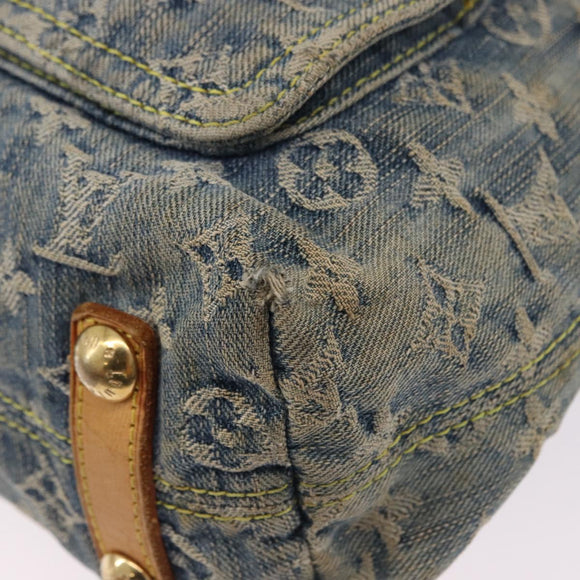 LOUIS VUITTON Monogram Denim Buggy GM Shoulder Bag Blue M95048 LV Auth 191180