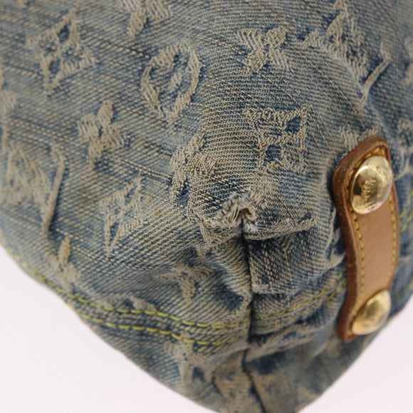 LOUIS VUITTON Monogram Denim Buggy GM Shoulder Bag Blue M95048 LV Auth 191180