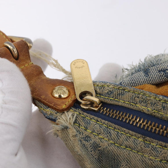 LOUIS VUITTON Monogram Denim Buggy GM Shoulder Bag Blue M95048 LV Auth 191180