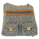 LOUIS VUITTON Monogram Denim Buggy GM Shoulder Bag Blue M95048 LV Auth 191180-13