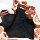 FENDI Pecan Shoulder Bag PVC Leather Black Gold Tone Auth 191181-17