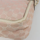 GUCCI GG Canvas Shoulder Bag Pink Gold 146244 Auth 191250A-16