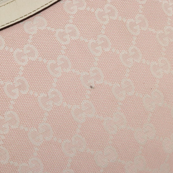 GUCCI GG Canvas Shoulder Bag Pink Gold 146244 Auth 191250A