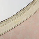 GUCCI GG Canvas Shoulder Bag Pink Gold 146244 Auth 191250A-18