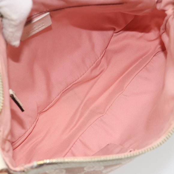 GUCCI GG Canvas Shoulder Bag Pink Gold 146244 Auth 191250A
