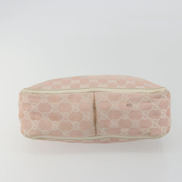 GUCCI GG Canvas Shoulder Bag Pink Gold 146244 Auth 191250A