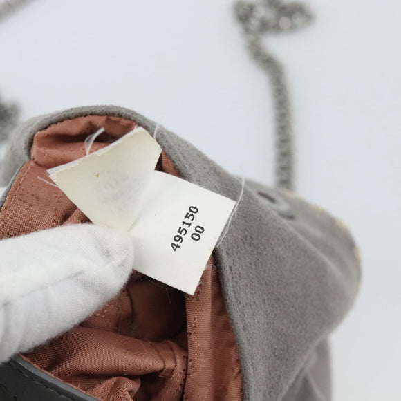 Stella MacCartney Chain Farabella Mini Bag Polyester 2way Gray Auth 191251A