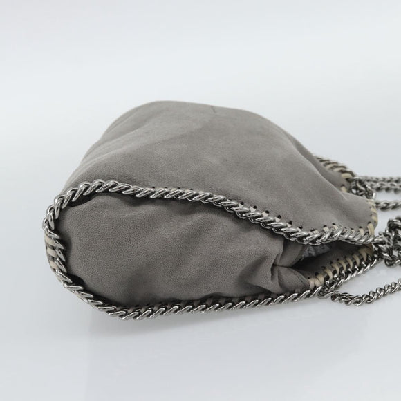 Stella MacCartney Chain Farabella Mini Bag Polyester 2way Gray Auth 191251A