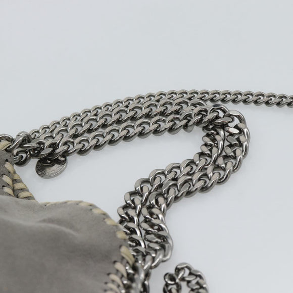 Stella MacCartney Chain Farabella Mini Bag Polyester 2way Gray Auth 191251A