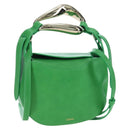 Chloe Kiss Shoulder Bag Leather 2way Green Gold Auth 191257V-1